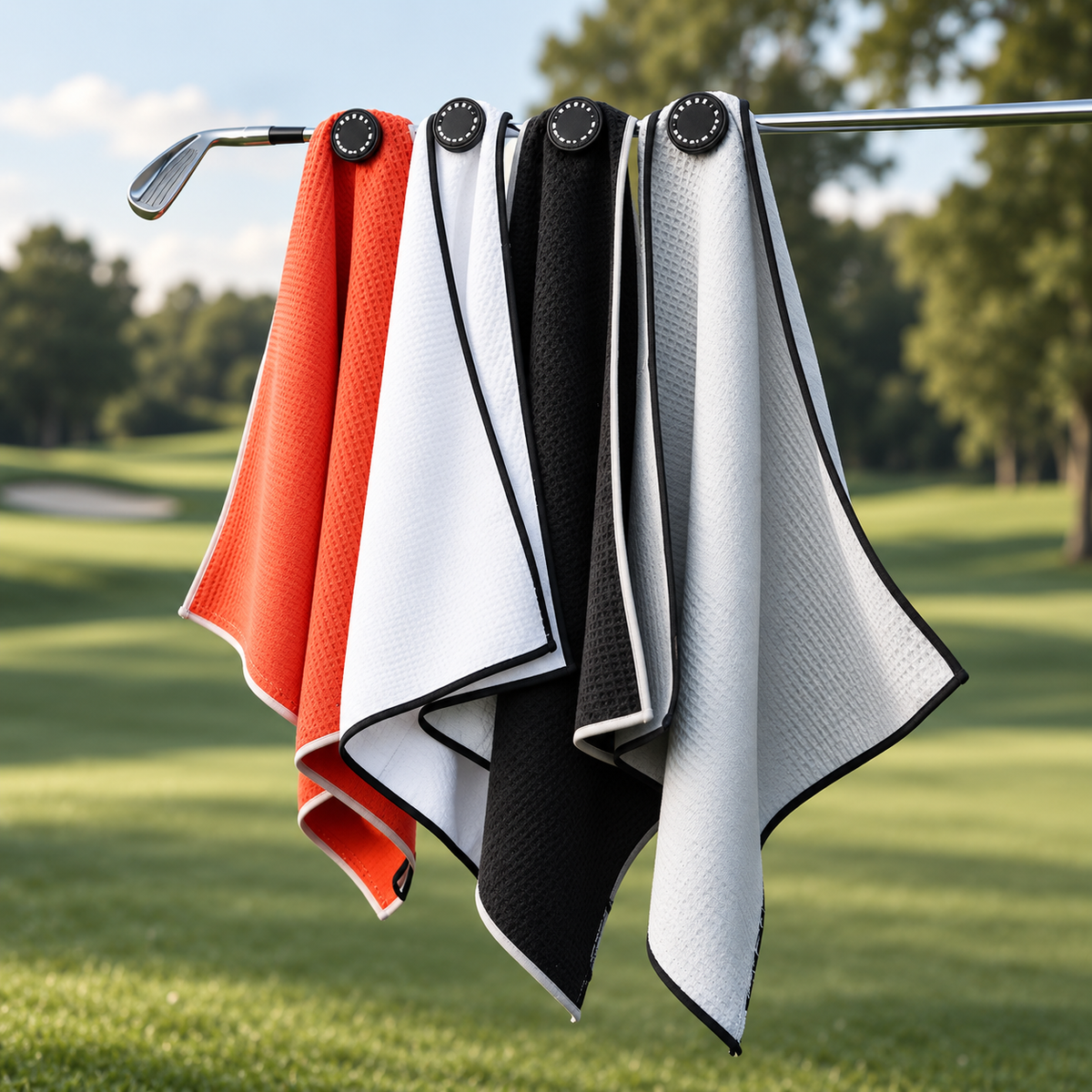Golf Towel with Magnetic Hanger